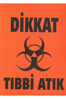 Kamusalmarket Tıbbi Atık Etiketi A4 Ebat 21X29 Cm 1 Adet