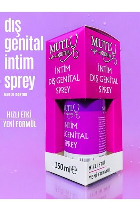 Mutlu Doktor Genital Bakım Spreyi, Genital Bölge Temizleyici, Genital Siğil, Akıntı, Kaşıntı, Koku