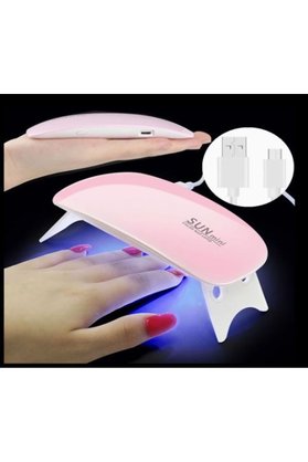 Genel Markalar Akıllı Mini Tırnak Kurutma Makinesi Taşınabilir 6 LED UV Manikür Lamba Ev-Kuaför Rahat kullanım