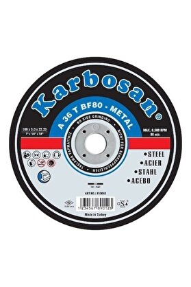 KARBOSAN Metal Kesme Kesici 180x3x22 Mm 5 Adet