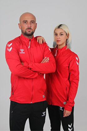 Hummel (7 Farklı Renk) Oregon Zi̇p Jacket Kamp Eşofman Üstü-Kırmızı