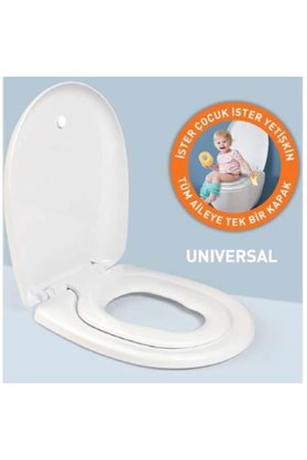 NKP Universal Çocuk Adaptörlü Amortisörlü Mıknatıslı Klozet Kapağı Kapak