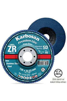 KARBOSAN 115 Mm Premium Line Zr Sd Flap Disk - 40 Kum