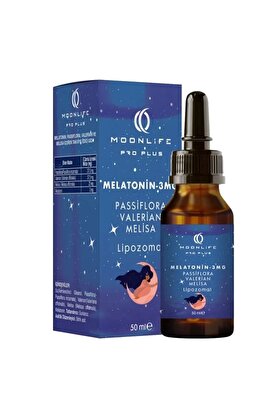 MOONLİFE PRO PLUS Moon Life Passiflora Melisa Valerian Lipozomal Damla 3mg 50ml