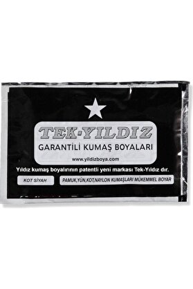 TekYıldız Tek Yıldız Kumaş Boyası Kot Siyah Tam kalite