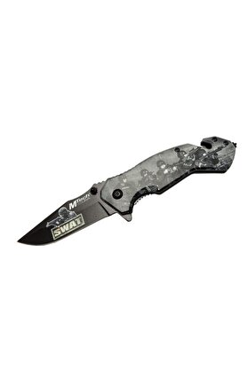 evimdeyokyok 4 23 6 Swat Kurtarma / Kamp Çakı 20cm - Yarı Otomatik, Cam Kırma Ve İp Kesme Aparatlı