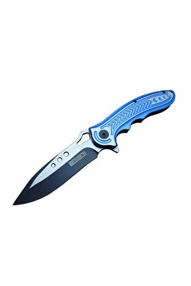 evimdeyokyok Lanmark T60B Kamp Çakı 20 cm - Mavi Sap, Otomatik