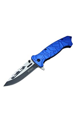 evimdeyokyok Lanmark M30B Tırtıklı Kamp Çakı 21 cm - Plastik Sap, Otomatik