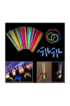 Dolphin Fosforlu Çubuk Glow Stick 50 Adet Parti Doğum Günü Konser Eğlence Kutlama Çubuk Işık Koza Gift