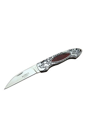 evimdeyokyok CRKT CR 0124 RD Kamp Çakı 20 cm - Metal Desenli Sap, Kılıflı, Kutulu
