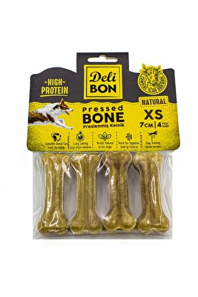 Ethab Ti̇caret Deri̇ Köpek Çi̇ğneti̇ Pres Kemi̇k 4X7Cm Natural