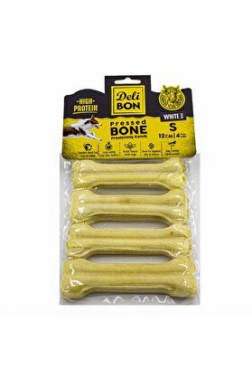 Bi̇lfold Deri̇ Köpek Çi̇ğneti̇ Pres Kemi̇k 4X12Cm Beyaz