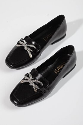 Gult Kadın Parlak Fi̇yonklu Loafer Babet