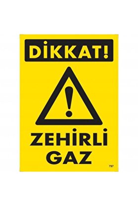 Ethab Ti̇caret Di̇kkat Zehi̇rli̇ Gaz Uyarı Levhası 25X35 Kod797