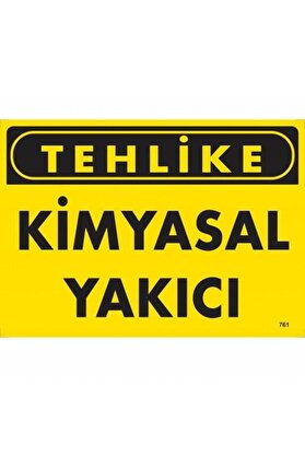 Ethab Ti̇caret Tehli̇ke Ki̇myasal Yakıcı Uyarı Levhası 25X35 Kod761