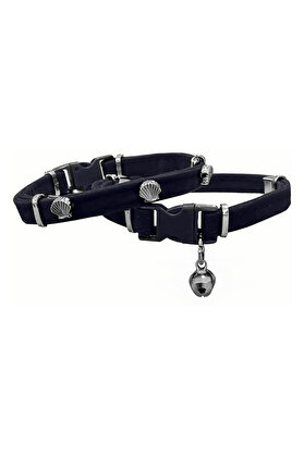 Ethab Ti̇caret Kadi̇fe Kedi̇ Boyun Tasması Mi̇dyeli̇ 20-32 Cm Si̇yah