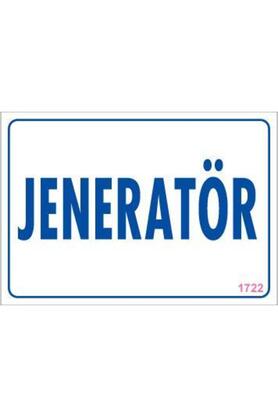 Ethab Ti̇caret Jeneratör Uyarı Levhası 17,5X25 Kod1722