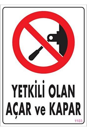 Ethab Ti̇caret Yetki̇li̇ Elektri̇k Uyarı Levhası 25X35 Kod1103
