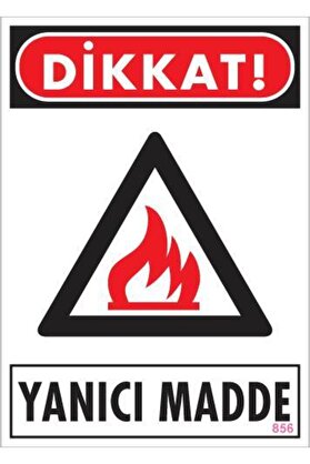 Ethab Ti̇caret Di̇kkat Yanıcı Madde Uyarı Levhası 25X35 Kod856