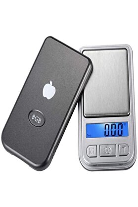 Evi̇mdeyokyok Ipod Görünümlü Hassas Cep Terazi̇si̇ Tartı 200 G Kapasi̇te 0.01 Hassasi̇yet