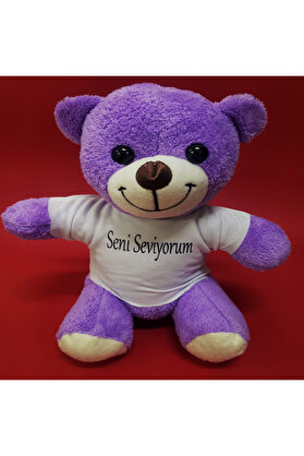 Evi̇mdeyokyok Seni̇ Sevi̇yorum Ti̇şörtlü Peluş Ayı