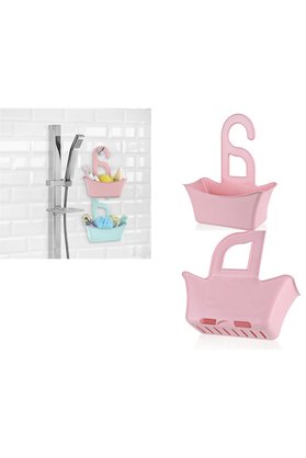 Ethab Ticaret Banyo Sepeti Delikli Sepet Çok Amaçlı Sabun Şampuan Tutucu Raf