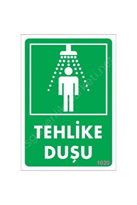 Ethab Ti̇caret Tehli̇ke Duşu Uyarı Levhası 17,5X25 Kod1020