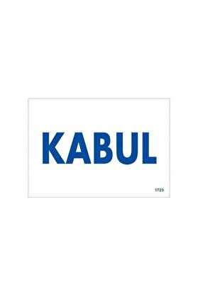 Ethab Ti̇caret Kabul Uyarı Levhası 17,5X25 Kod1723
