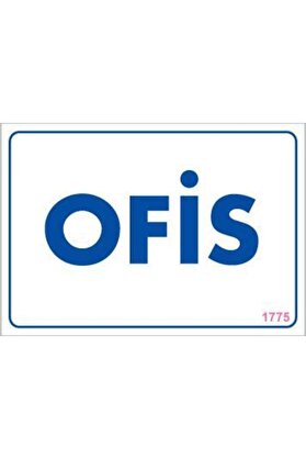 Ethab Ti̇caret Ofi̇s Uyarı Levhası 17,5X25 Kod1775