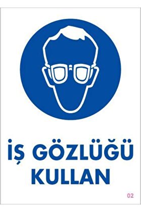 Ethab Ti̇caret İş Gözlüğü Kullan Uyarı Levhası 25X35 Kod2