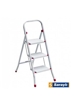 Seçki̇n Trend Saraylı Prati̇k Metal Merdi̇ven Beyaz 3 Basamaklı