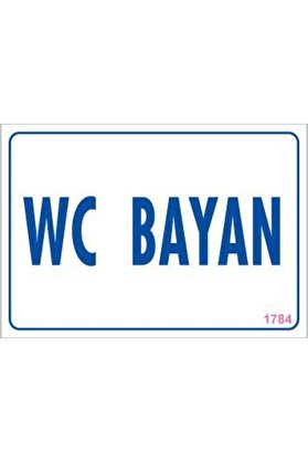 Ethab Ti̇caret Wc Uyarı Levhası 17,5X25 Kod1784