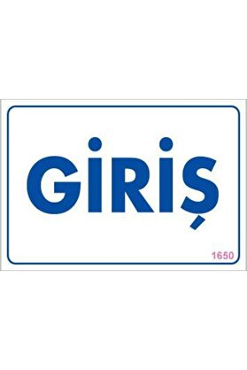 Ethab Ti̇caret Gi̇ri̇ş Uyarı Levhası 17,5X25 Kod1650