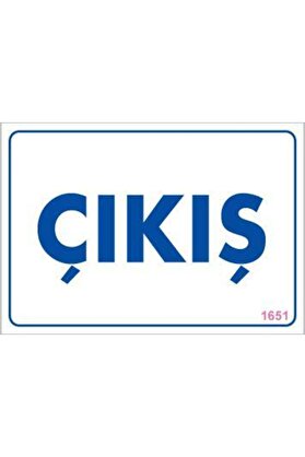 Ethab Ti̇caret Çıkş Uyarı Levhası 17,5X25 Kod1651