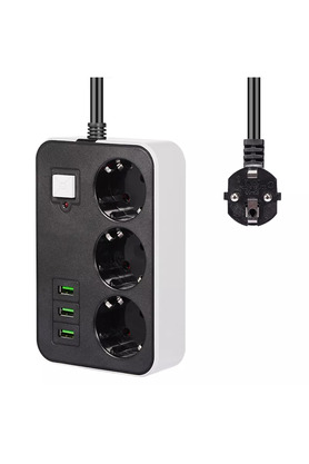 Go İthalat 3 Usb Li̇ 3 Lü 1.8 M Akım Korumalı Pri̇z (4744)