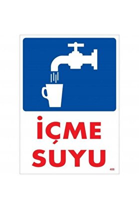 Ethab Ti̇caret İçme Suyu Uyarı Levhası 25X35 Kod408