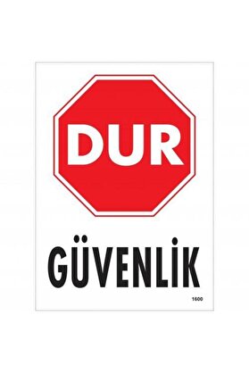 Ethab Ti̇caret Dur Güvenli̇k Si̇yah Kırmızı Uyarı Levhası 25X35 Kod1600