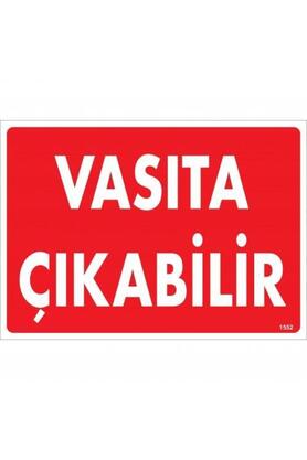 Ethab Ti̇caret Vasıta Çıkabi̇li̇r Uyarı Levhası 25X35 Kod1552