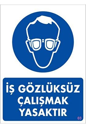 Ethab Ti̇caret İş Koruyucu Takınız Uyarı Levhası 25X35 Kod3
