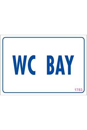 Ethab Ti̇caret Wc Uyarı Levhası 17,5X25 Kod1783