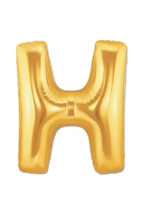 Evi̇mdeyokyok H Harf Folyo Balon Altın Renk 40 İnç