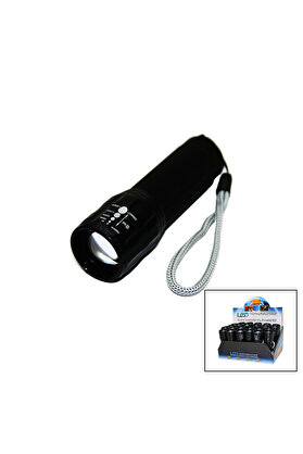 Go İthalat Orıon Hıghlıghtıng Alumi̇num Flashli̇ght Pi̇lli̇ Zoomlu El Feneri̇ Metal Kasa