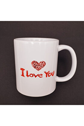 Evi̇mdeyokyok I Love You Baskılı Bardak
