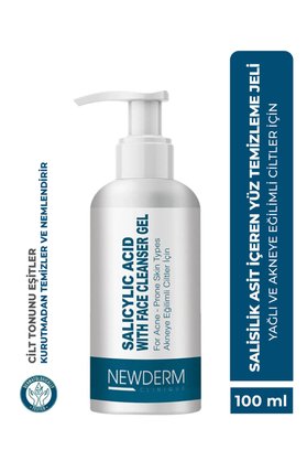 Newderm Salisilik Asit Sivilce Karşıtı Yüz Temizleme Jeli Yağlı Ve Akne Eğilimli Ciltler
