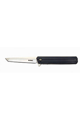 evimdeyokyok Crkt 15FF Gri Tasian Tanto Çakı 20 cm , Deri Kılıflı