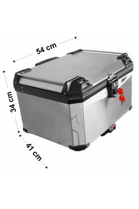 GP Kompozit Universal 75 lt Alüminyum Motosiklet Çantası Gri