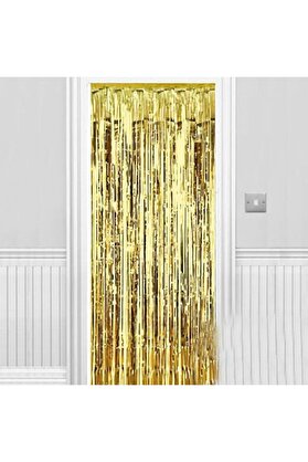 Evi̇mdeyokyok Işıltılı Duvar Ve Kapı Perdesi̇ Gold 90X200 Cm