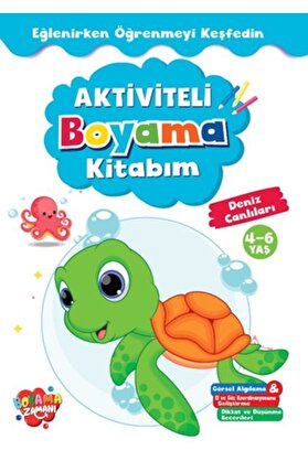 Ti̇maş Yayınları Akti̇vi̇teli̇ Boyama Ki̇tabı Deni̇z Canlıları