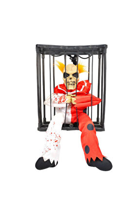 Go İthalat Hareketli̇ Sesli̇ Sensörlü Mahkum Joker İskelet Dekorasyon 22X27 Cm (5258)