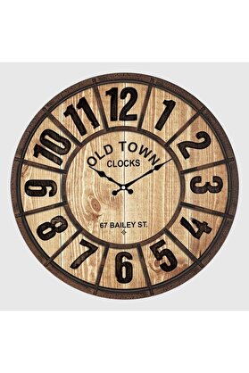 STOREMAX metrashop Old Town Serisi Bölme Kadranlı Duvar Saati 50 Cm Fındık Renkli shopbuyx 1113377